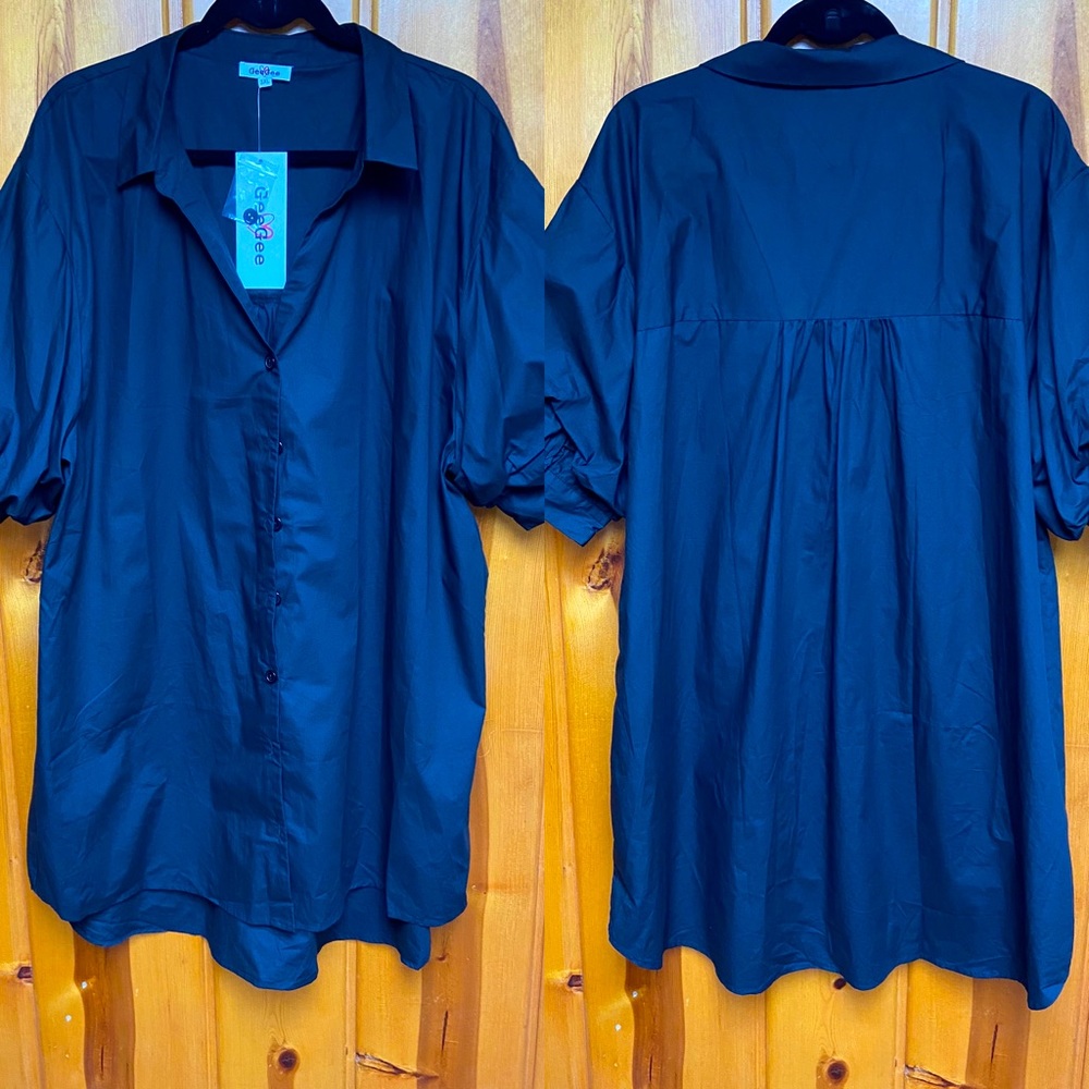 Black shirt dress